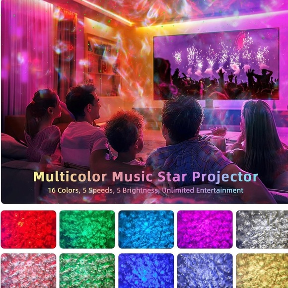 Star Galaxy Projector LED Nebula Lamp Remote Control LED Bluetooth Speaker - Picture 6 of 6